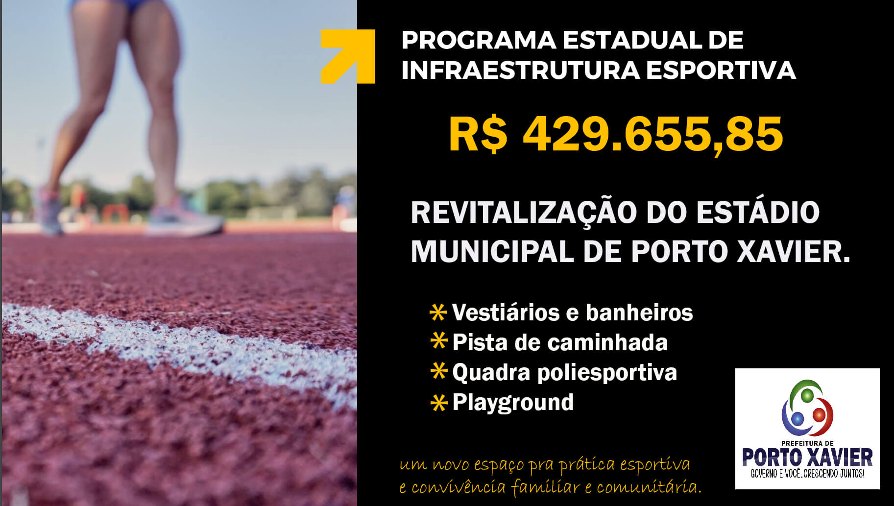 ESTÁDIO MUNICIPAL DE PORTO XAVIER SERÁ REVITALIZADO